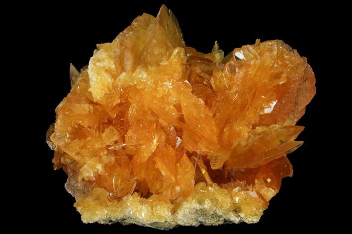 Orange Selenite Crystal Cluster (Fluorescent) - Peru #102173